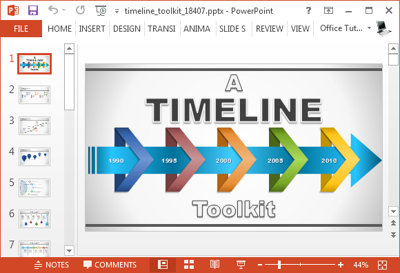 powerpoint timeline template free for mac